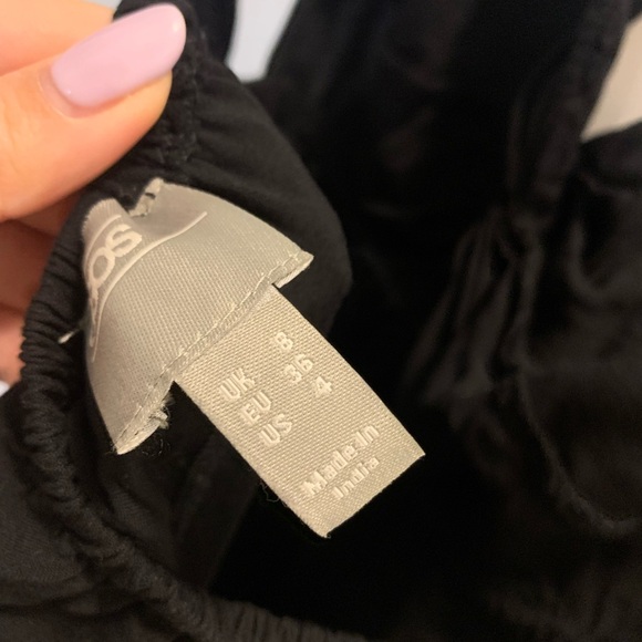 ASOS Black Beach Linen Cut Out dress - Size 4 / Small - Picture 4 of 5